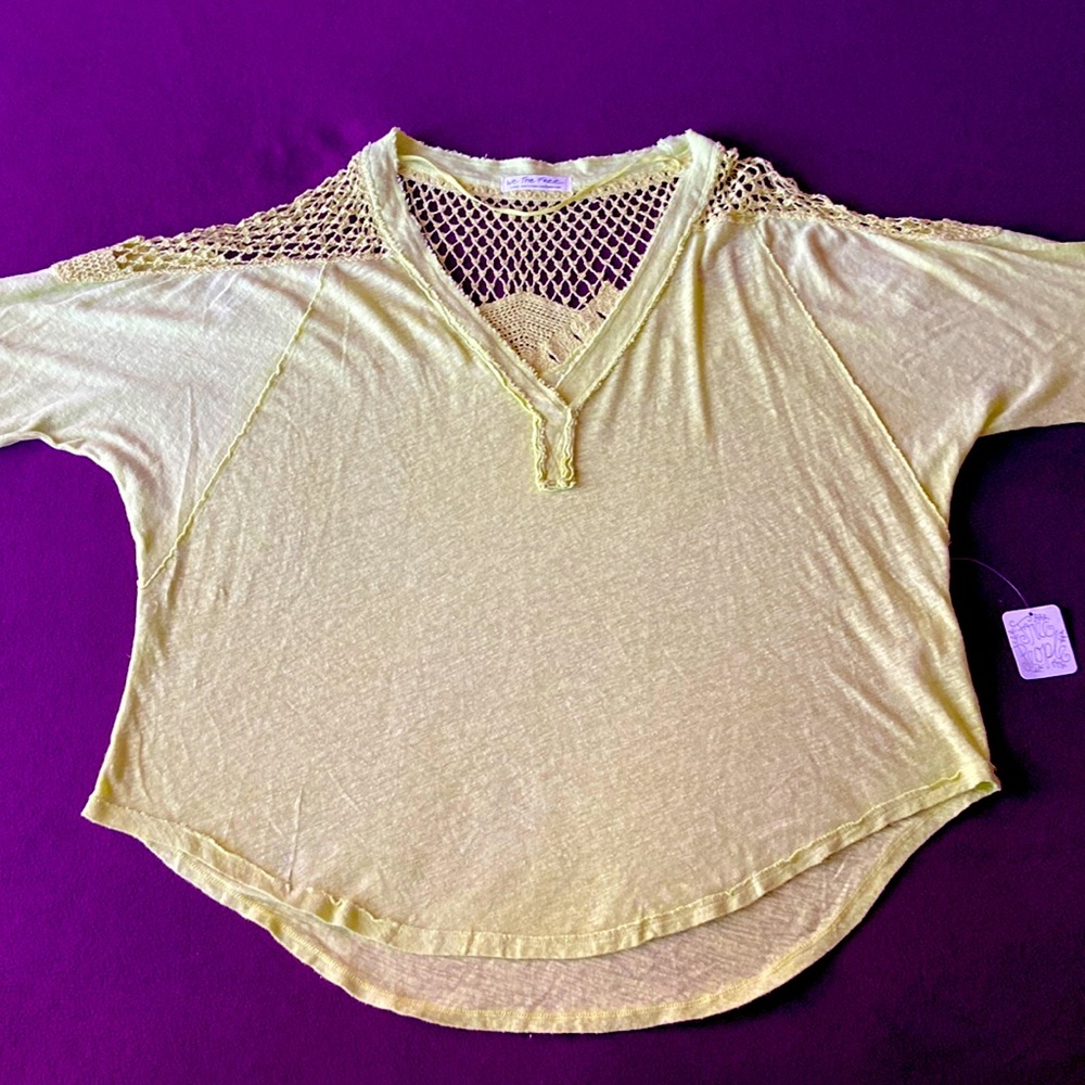 Free people distressed top